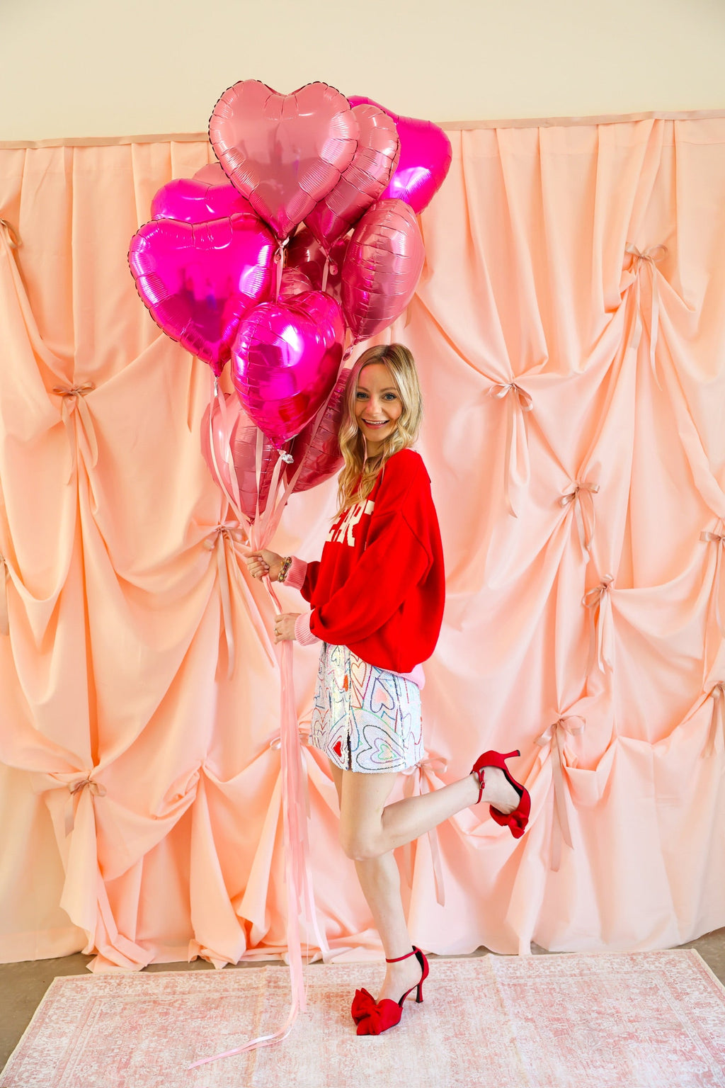 Crew Neck Long Sleeve "Heart" Sweater