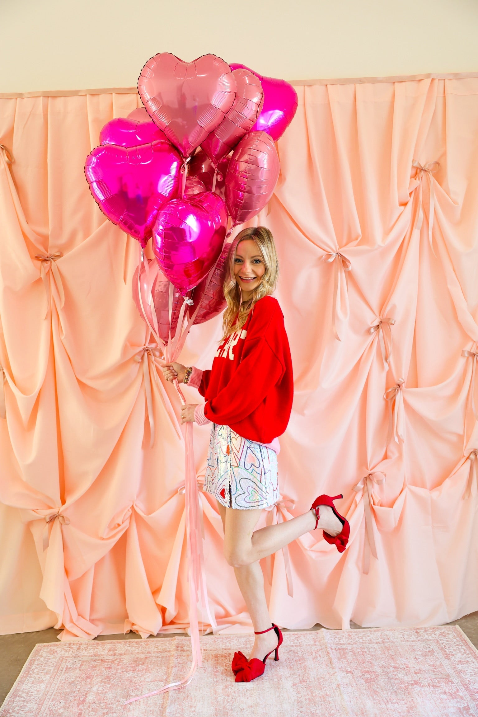 Crew Neck Long Sleeve "Heart" Sweater