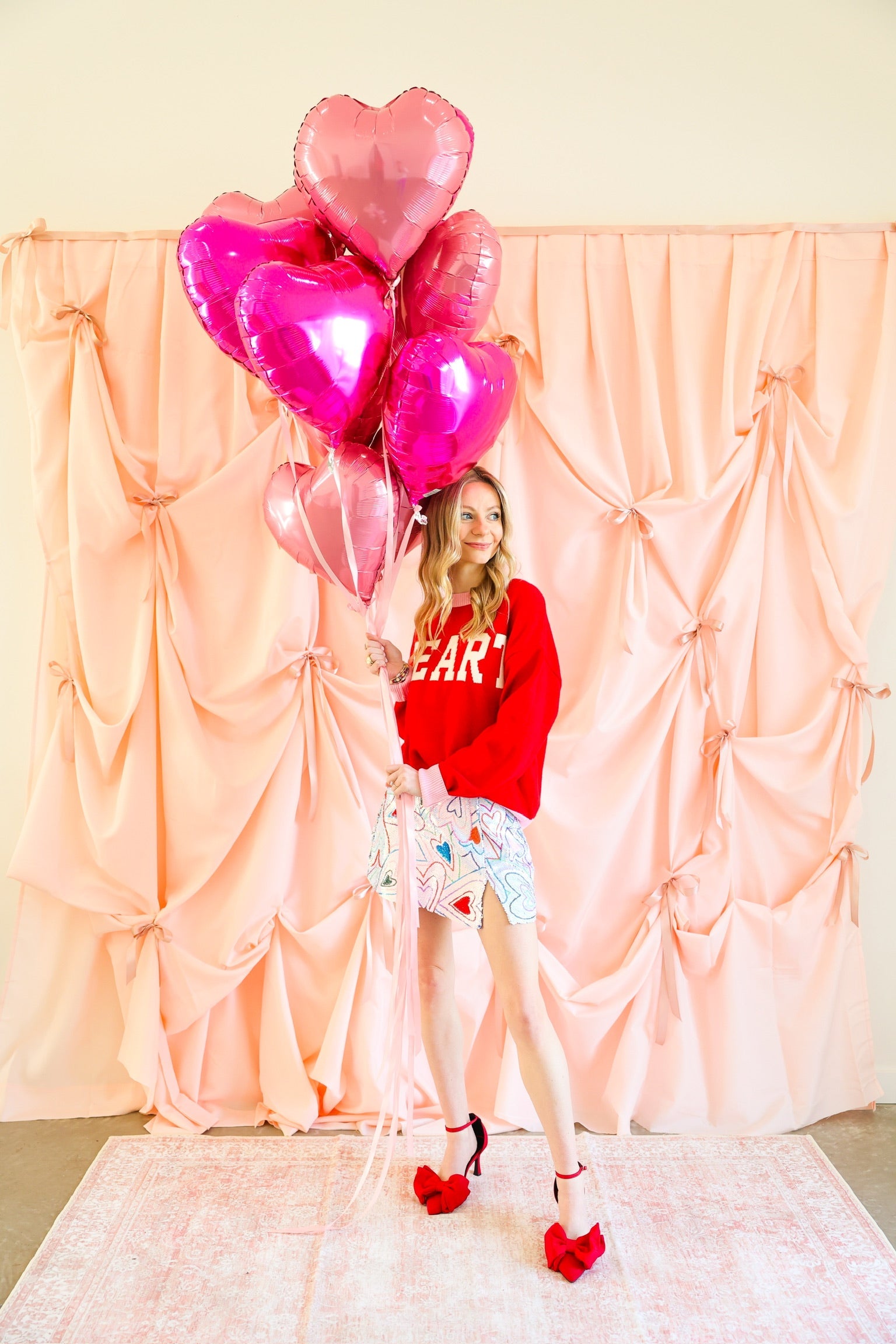 Crew Neck Long Sleeve "Heart" Sweater