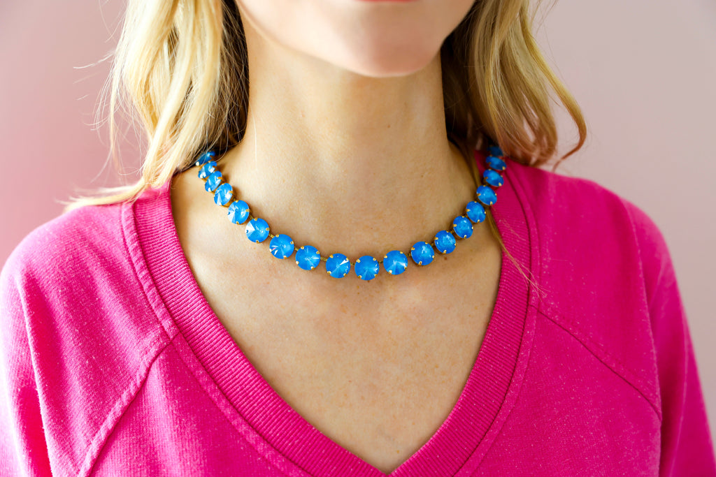 TOVA Sofia Necklace - Electric Blue Ignite
