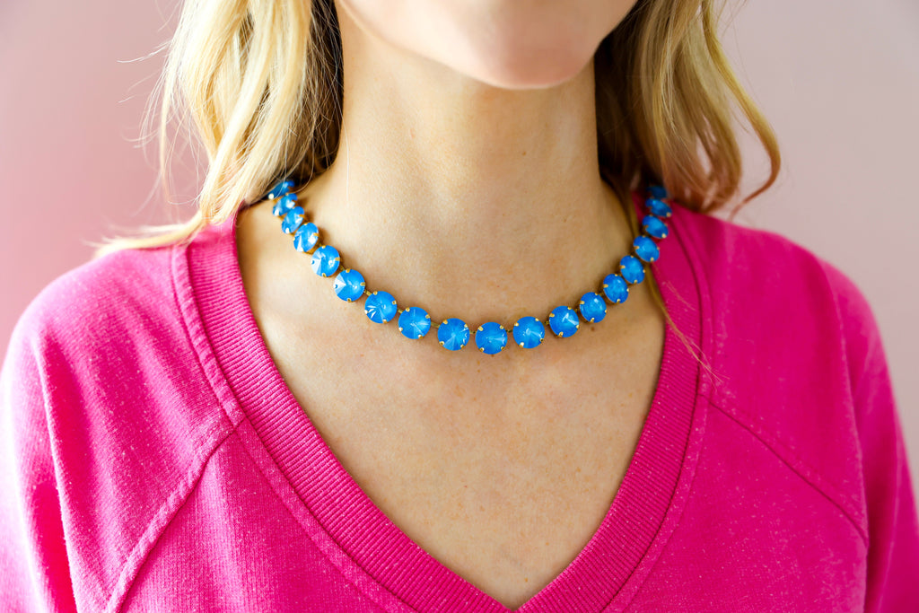 TOVA Sofia Necklace - Electric Blue Ignite