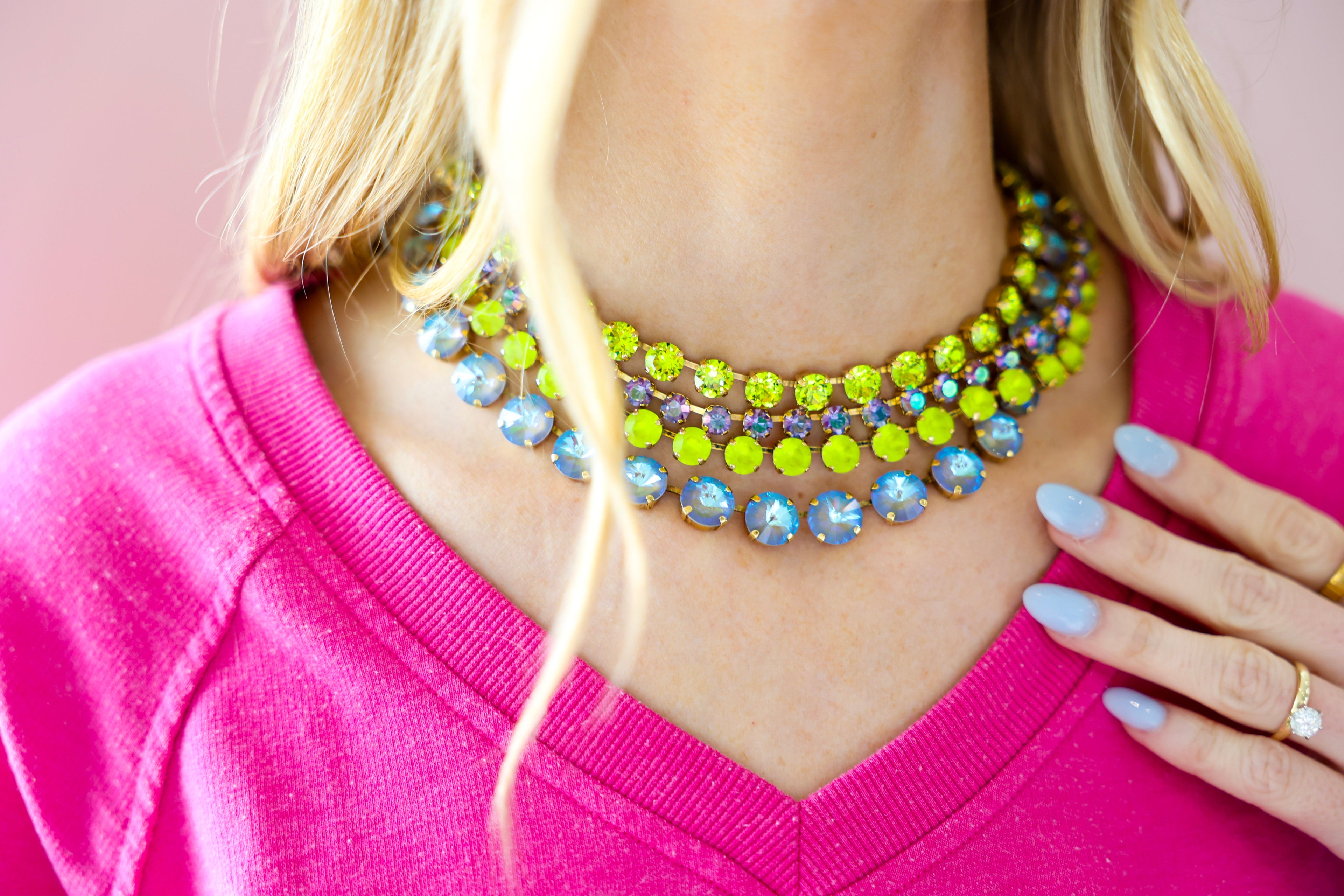 TOVA Sofia Necklace - Serene Gray Delite