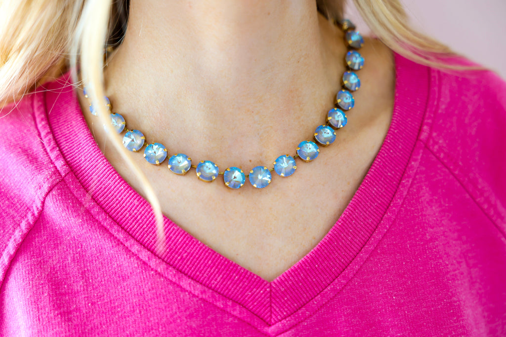 TOVA Sofia Necklace - Serene Gray Delite
