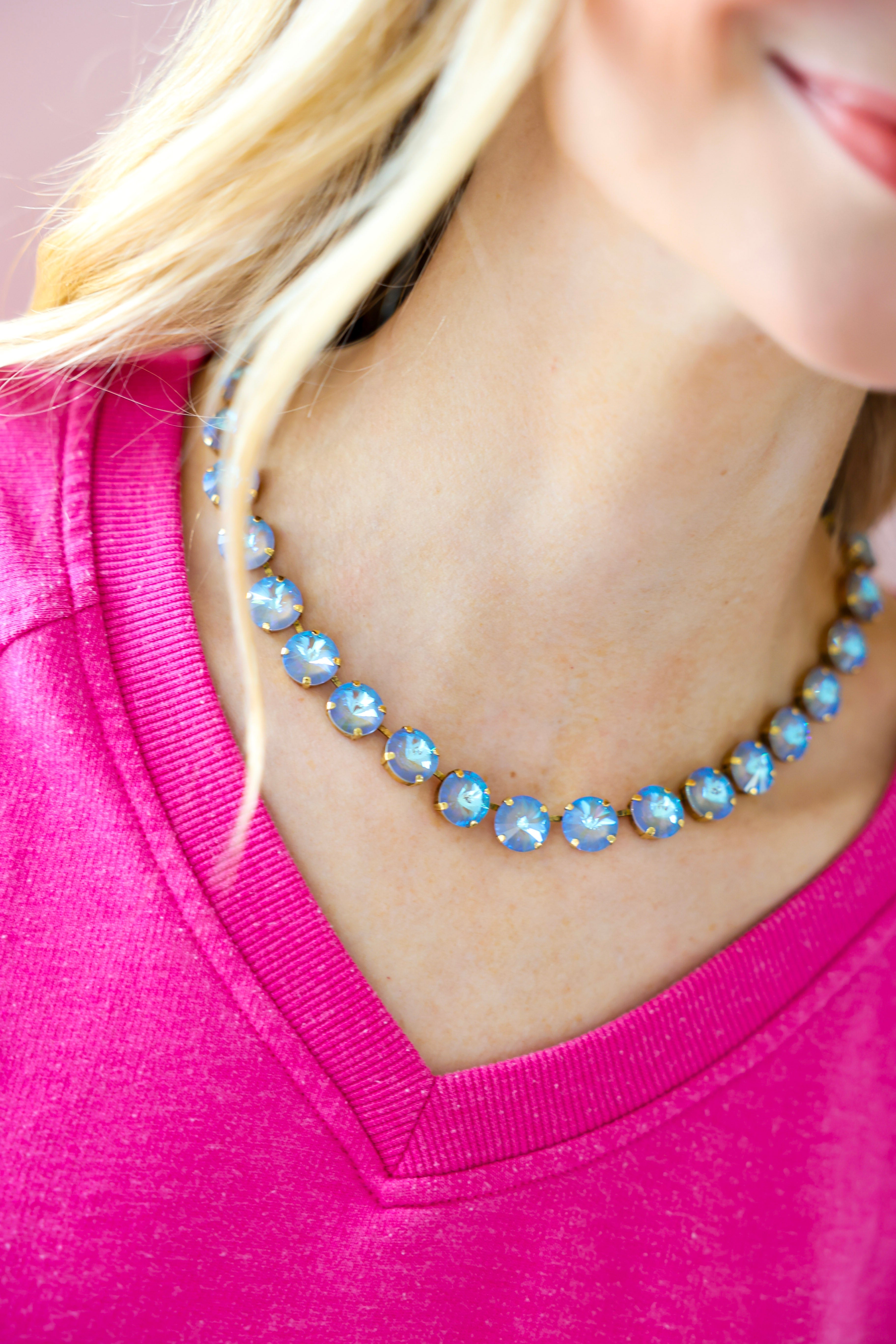 TOVA Sofia Necklace - Serene Gray Delite