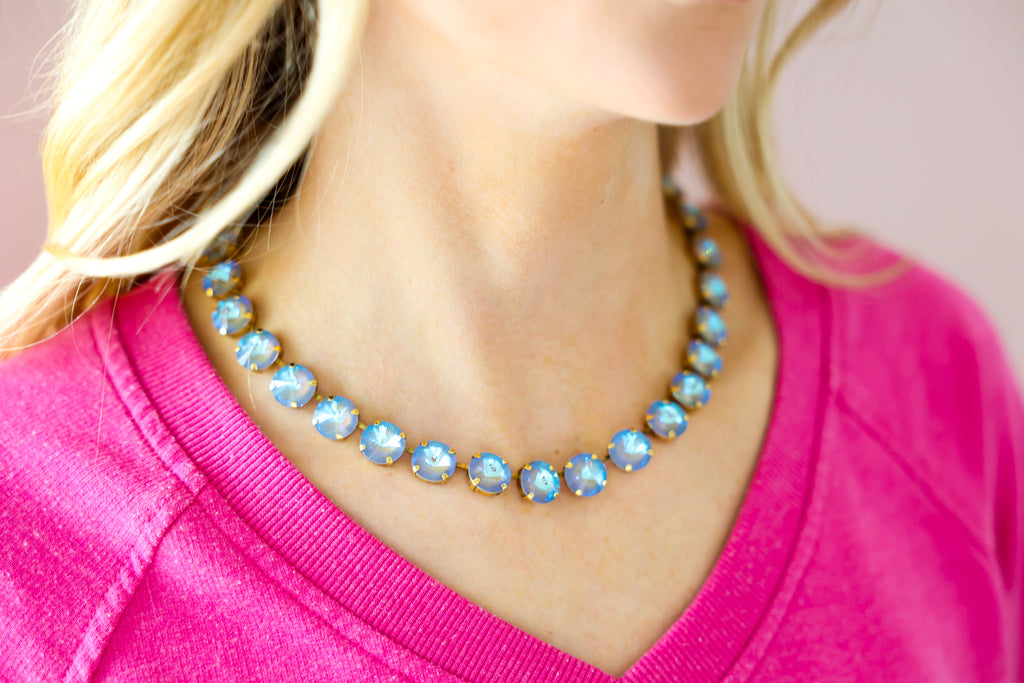TOVA Sofia Necklace - Serene Gray Delite