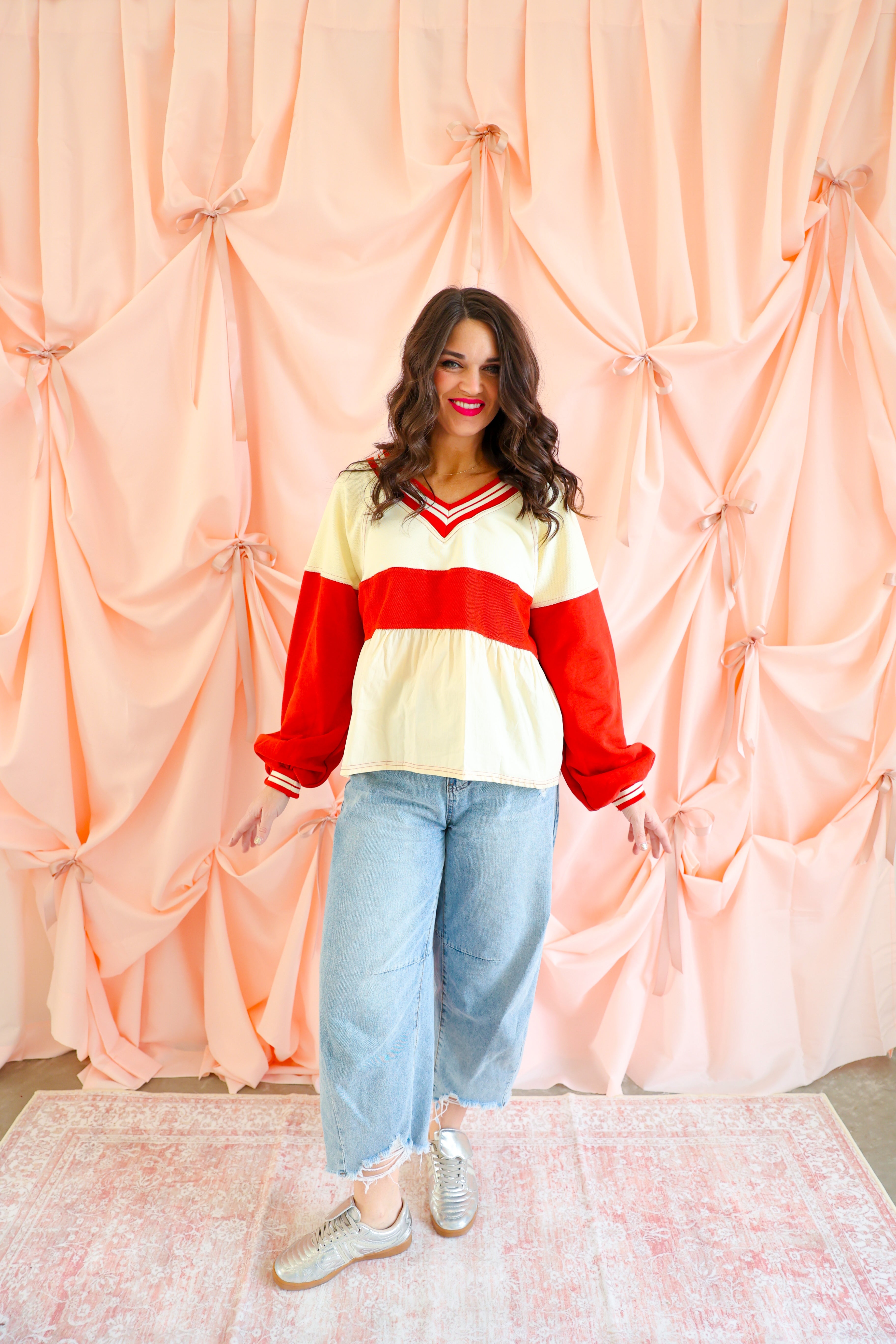 Varsity Sweetheart Babydoll Top