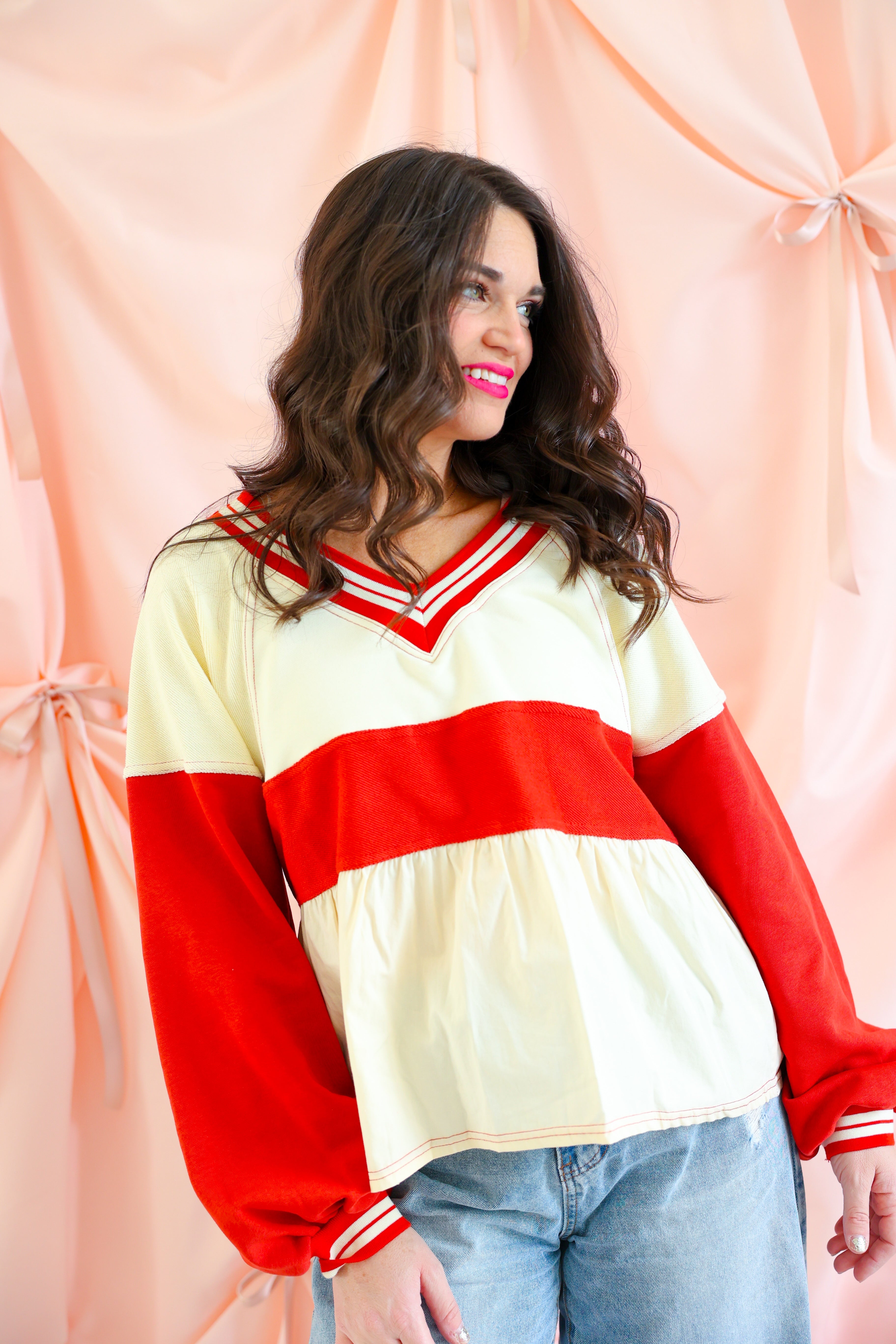 Varsity Sweetheart Babydoll Top