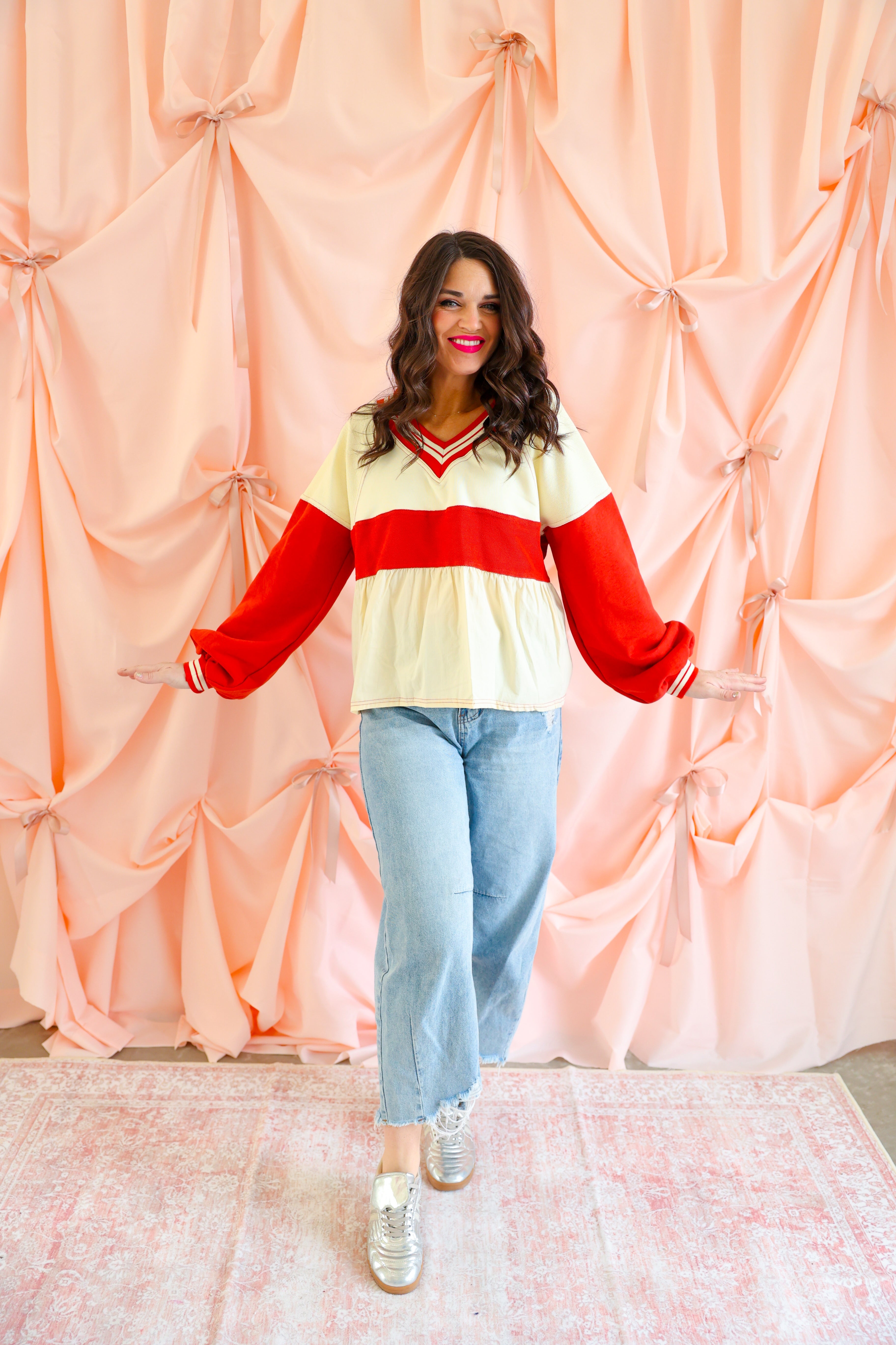 Varsity Sweetheart Babydoll Top