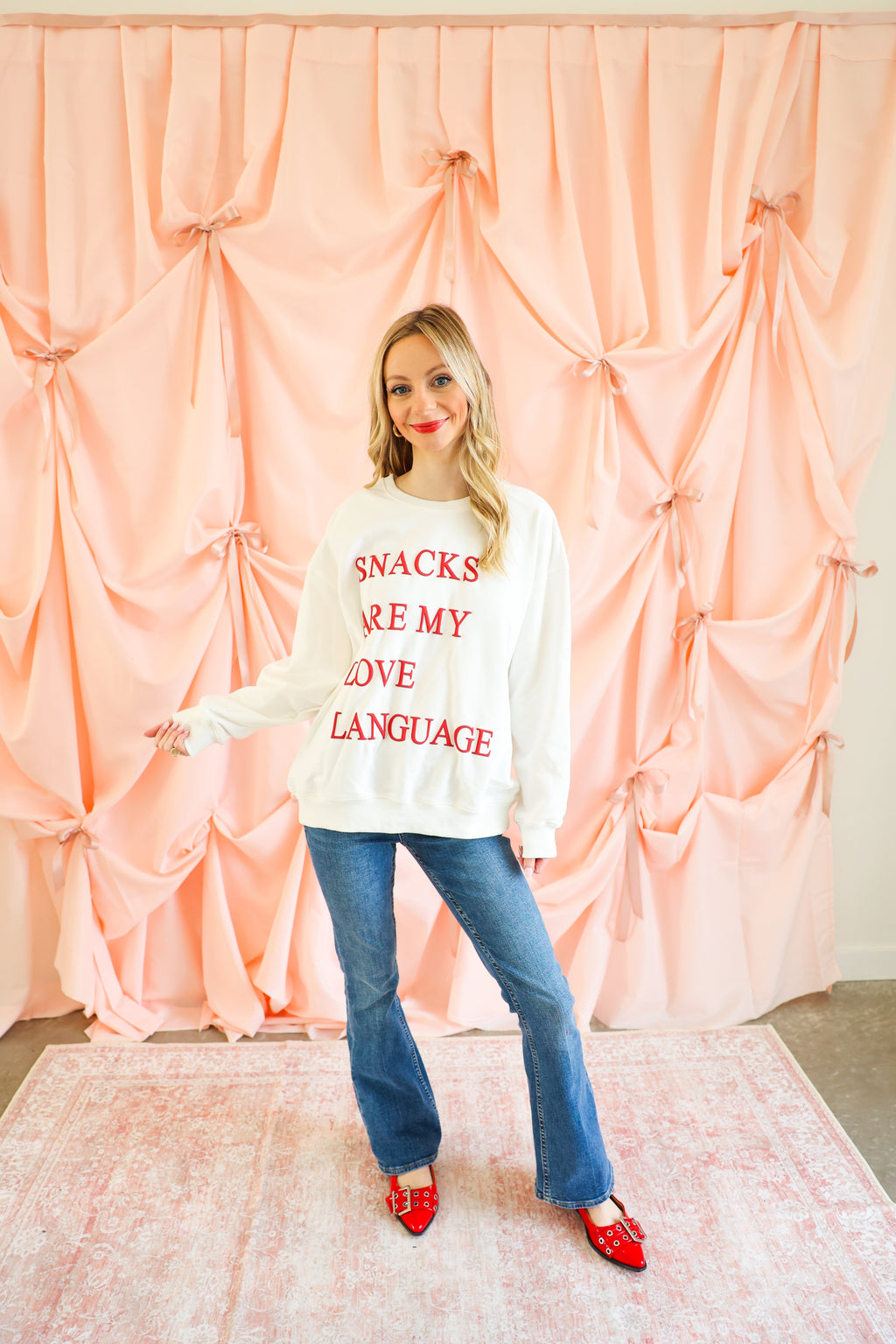 "Snacks Are My Love Language" Crew Neck Sweatshirt